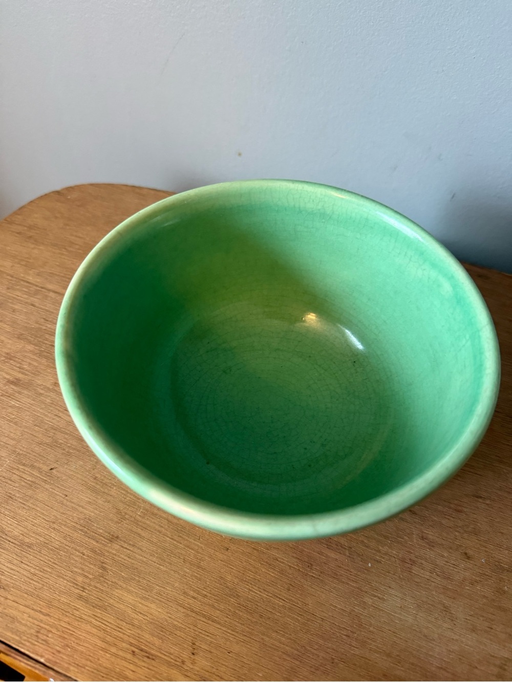 Vintage Sevilla USA Jade Green Ringware Mixing Bowl 6.5" 1940s
